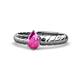 1 - Eudora Classic Pear Cut Pink Sapphire Solitaire Engagement Ring 
