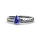 1 - Eudora Classic Pear Cut Tanzanite Solitaire Engagement Ring 