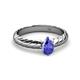2 - Eudora Classic Pear Cut Tanzanite Solitaire Engagement Ring 