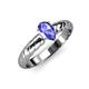 3 - Eudora Classic Pear Cut Tanzanite Solitaire Engagement Ring 