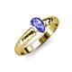 3 - Eudora Classic Pear Cut Tanzanite Solitaire Engagement Ring 