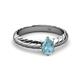 2 - Eudora Classic Pear Cut Aquamarine Solitaire Engagement Ring 