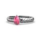 1 - Eudora Classic Pear Cut Pink Tourmaline Solitaire Engagement Ring 