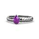 1 - Eudora Classic Pear Cut Amethyst Solitaire Engagement Ring 