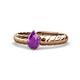 1 - Eudora Classic Pear Cut Amethyst Solitaire Engagement Ring 