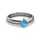 2 - Eudora Classic Pear Cut Blue Topaz Solitaire Engagement Ring 