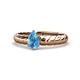 1 - Eudora Classic Pear Cut Blue Topaz Solitaire Engagement Ring 