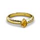 2 - Eudora Classic Pear Cut Citrine Solitaire Engagement Ring 