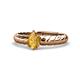 1 - Eudora Classic Pear Cut Citrine Solitaire Engagement Ring 