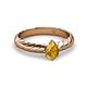 2 - Eudora Classic Pear Cut Citrine Solitaire Engagement Ring 