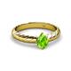 2 - Eudora Classic Pear Cut Peridot Solitaire Engagement Ring 