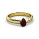 2 - Eudora Classic Pear Cut Red Garnet Solitaire Engagement Ring 