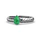 1 - Eudora Classic Pear Cut Emerald Solitaire Engagement Ring 