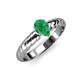 3 - Eudora Classic Pear Cut Emerald Solitaire Engagement Ring 