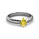 2 - Eudora Classic Pear Cut Yellow Sapphire Solitaire Engagement Ring 