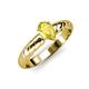 3 - Eudora Classic Pear Cut Yellow Sapphire Solitaire Engagement Ring 