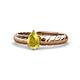 1 - Eudora Classic Pear Cut Yellow Sapphire Solitaire Engagement Ring 