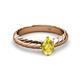 2 - Eudora Classic Pear Cut Yellow Sapphire Solitaire Engagement Ring 