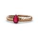 1 - Eudora Classic Pear Cut Ruby Solitaire Engagement Ring 