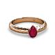 2 - Eudora Classic Pear Cut Ruby Solitaire Engagement Ring 