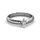 2 - Eudora Classic Pear Cut Diamond Solitaire Engagement Ring 