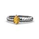 1 - Eudora Classic Pear Cut Citrine Solitaire Engagement Ring 