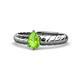 1 - Eudora Classic Pear Cut Peridot Solitaire Engagement Ring 