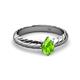 2 - Eudora Classic Pear Cut Peridot Solitaire Engagement Ring 