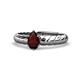 1 - Eudora Classic Pear Cut Red Garnet Solitaire Engagement Ring 