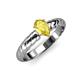 3 - Eudora Classic Pear Cut Yellow Sapphire Solitaire Engagement Ring 
