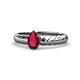1 - Eudora Classic Pear Cut Ruby Solitaire Engagement Ring 