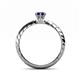 4 - Eudora Classic Pear Cut Blue Sapphire Solitaire Engagement Ring 