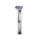 5 - Eudora Classic Pear Cut Tanzanite Solitaire Engagement Ring 