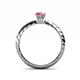 4 - Eudora Classic Pear Cut Pink Tourmaline Solitaire Engagement Ring 