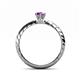 4 - Eudora Classic Pear Cut Amethyst Solitaire Engagement Ring 