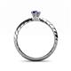 4 - Eudora Classic Pear Cut Iolite Solitaire Engagement Ring 