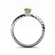 4 - Eudora Classic Pear Cut Peridot Solitaire Engagement Ring 