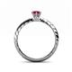 4 - Eudora Classic Pear Cut Ruby Solitaire Engagement Ring 