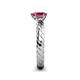 5 - Eudora Classic Pear Cut Ruby Solitaire Engagement Ring 
