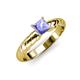3 - Eudora Classic 5.5 mm Princess Cut Tanzanite Solitaire Engagement Ring 