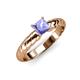 3 - Eudora Classic 5.5 mm Princess Cut Tanzanite Solitaire Engagement Ring 