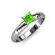3 - Eudora Classic 5.5 mm Princess Cut Peridot Solitaire Engagement Ring 