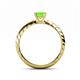4 - Eudora Classic 5.5 mm Princess Cut Peridot Solitaire Engagement Ring 