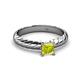 2 - Eudora Classic 5.5 mm Princess Cut Yellow Diamond Solitaire Engagement Ring 