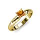 3 - Eudora Classic 5.5 mm Princess Cut Citrine Solitaire Engagement Ring 