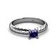 2 - Eudora Classic 5.5 mm Princess Cut Iolite Solitaire Engagement Ring 