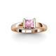 3 - Izna Princess Cut Pink Tourmaline Solitaire Engagement Ring 