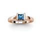3 - Izna Princess Cut Blue Topaz Solitaire Engagement Ring 