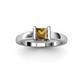 3 - Izna Princess Cut Citrine Solitaire Engagement Ring 