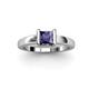 3 - Izna Princess Cut Iolite Solitaire Engagement Ring 